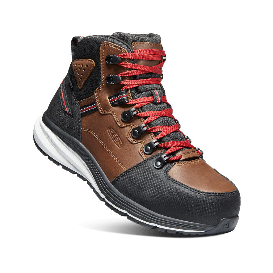 Men's Red Hook Waterproof Boot (Carbon Toe) | Tobacco/Black - Image 3