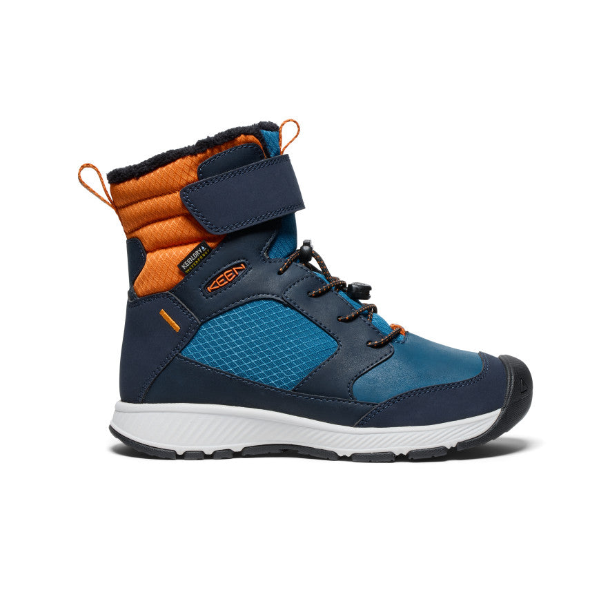 Big Kids' Skua Waterproof Winter Boot | Sky Captain/Gold Flame