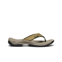 Men's Kona Leather Flip-Flop  |  Martini Olive/Forest Night