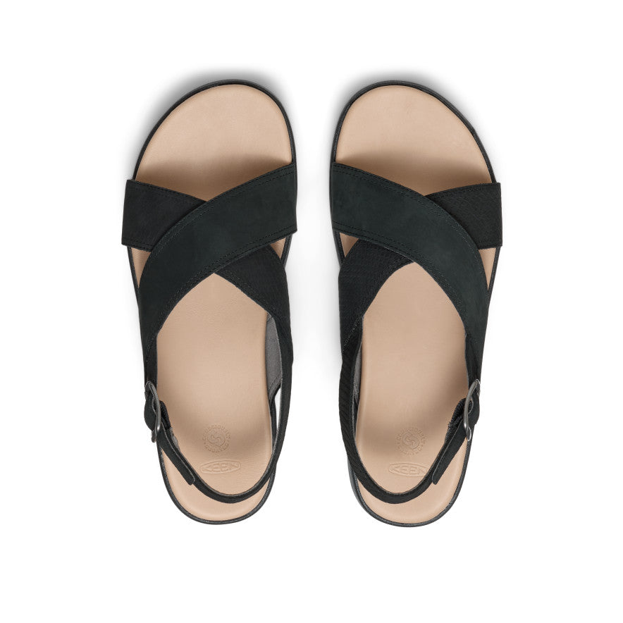 Women's Elle Luxe Backstrap Sandal | Black/Black - Image 4